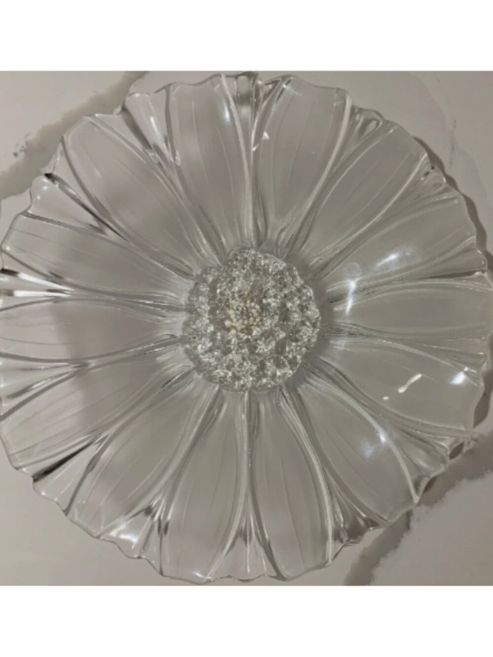 Vintage Mikasa Sunflower Frost Crystal Glass Centerpiece Bowl 12” Germany